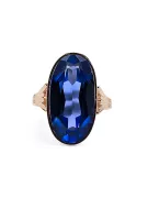 Оригінальне вінтажне рожеве золото 14 карат Сапфір Каблучка Вінтаж прикраси vrc113r